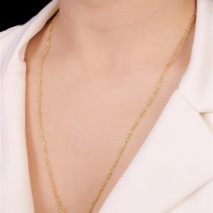 Colar Longo 3x1 com Elos de Cadeado Grande - Tendência em Semijoias Elegantes