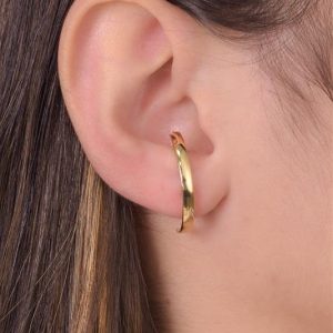 Ear Hook Singular Liso Tamanho G - Elegância e Sofisticação em Semijoias