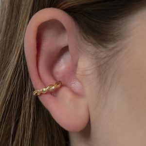 Piercing Duplo Entrelaçado: Um Fio Liso e Outro Frisado - Compre Semijoias Online