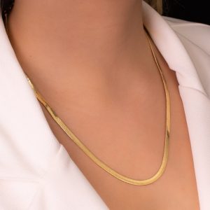 Colar de Fita Dourado 50 cm - Réplica Perfeita de Ouro Elegante
