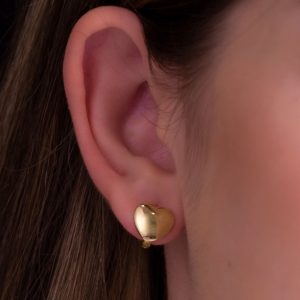 Argola em Formato de Coração Liso - Elegância e Delicadeza em Semijoias