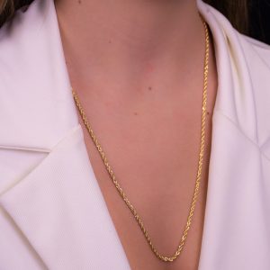 Colar Cordão Baiano Longo 80 cm - Elegância e Sofisticação em Semijoia