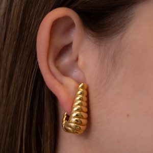 Brinco Ear Hook Alongado Torcido - Elegância e Modernidade em Semijoias