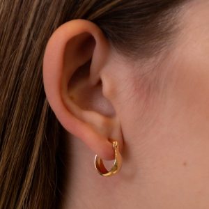 Argola Gota Lisa 13mm em Ouro 18k - Elegância e Sofisticação para Todas as Ocasiões