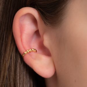 Piercing Fake de Bolinhas Lisas - Elegância e Estilo sem Perfuração