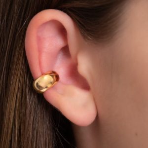 Piercing Fake Boleado em Ouro 18k - Elegância e Estilo Sem Perfuração