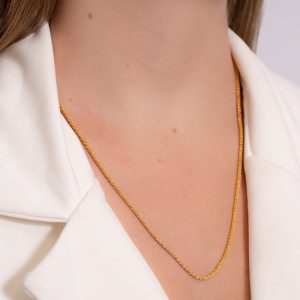 Colar de Corrente Arredondada em Ouro: Elegância e Sofisticação para Todas as Ocasiões