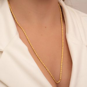 Cordão Baiano Longo 70cm com 2mm de Espessura - Semijoia de Luxo