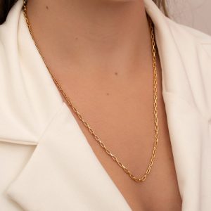 Colar Cartier Elos Ovais Pequenos 70cm: Semijoia Elegante e Sofisticada