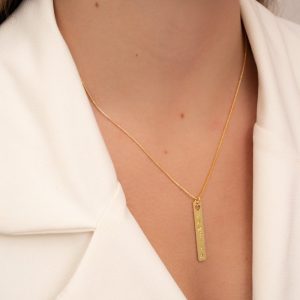 Colar Plaquinha Família: Semijoia Elegante e Sofisticada para Valorizar Seus Momentos Especiais